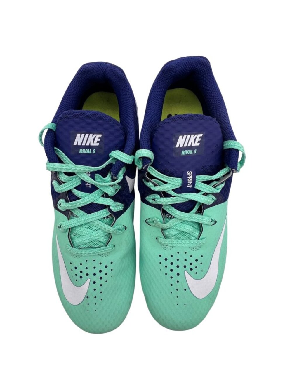 Nike Rival S Racing Sprint Track Spike Shoes Womens US 8 EU 39 Mint Green & Navy - Picture 8 of 16